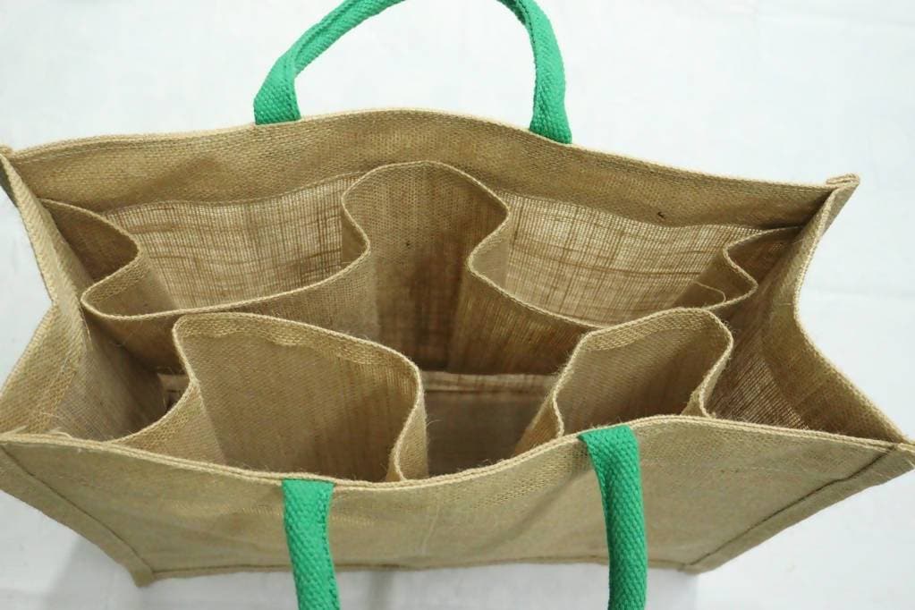 Daily Use Women Jute Lunch Bags(Combo of 3,Multicolour) - Taajoo